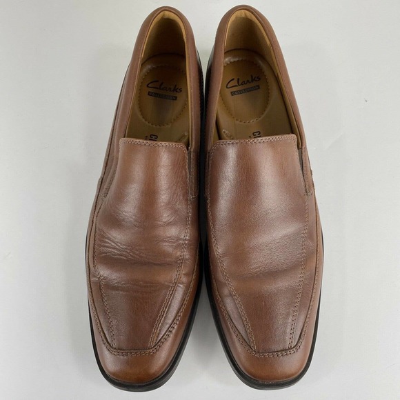 Clarks‎ Tilden Free Slip On Loafers Dark Tan Comfort Shoes Goring Mens Size 11 M main image 8